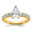 Pear Lab-Grown Diamond Engagement Ring in 14K Yellow Gold (1 3/4 ct. tw.), Size 7 - Sophia Jewelers