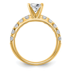 14k Certified 1 3/4 carat Lab Grown Diamond VS+ F+ Princess Complete Engagement Ring