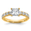 14k Certified 1 3/4 carat Lab Grown Diamond VS+ F+ Princess Complete Engagement Ring
