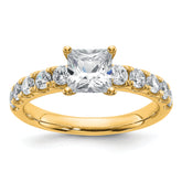 14k Certified 1 3/4 carat Lab Grown Diamond VS+ F+ Princess Complete Engagement Ring