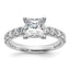 Princess-Cut Lab-Grown Diamond Engagement Ring in 14K White Gold (3 3/4 ct. tw.), Size 7 - Sophia Jewelers