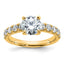 Round Lab-Grown Diamond Engagement Ring in 14K Yellow Gold (2 1/5 ct. tw.), Size 7 - Sophia Jewelers