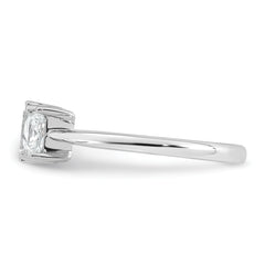 14k White Gold 1 carat Lab Grown Diamond VS+ F+ Complete Two Stone Fashion Ring