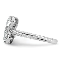 14k White Gold 1 carat Lab Grown Diamond VS+ F+ Complete Three Stone Fashion Ring