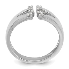 14k White Gold 1/5 carat Lab Grown Diamond VS+ F+ Complete Fashion Ring