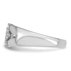 14k White Gold 1/5 carat Lab Grown Diamond VS+ F+ Complete Fashion Ring