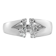 14k White Gold 1/5 carat Lab Grown Diamond VS+ F+ Complete Fashion Ring