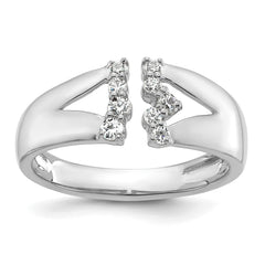 14k White Gold 1/5 carat Lab Grown Diamond VS+ F+ Complete Fashion Ring