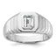 Men's Radiant Lab-Grown Diamond Ring in 14K White Gold (3/4 ct. tw.), Size 10 - Sophia Jewelers