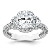 14k White Gold 2 7/8 carat Certified Lab Grown Diamond VS+ F+ Complete Oval Halo Engagement Ring