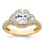 Cushion Halo Engagement Ring in 14K Yellow Gold (2 7/8 ct. tw.), Size 7 - Sophia Jewelers