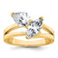 Marquise & Pear Lab-Grown Diamond Two-Stone Engagement Ring in 14K Yellow Gold (2 ct. tw.), Size 7 - Sophia Jewelers