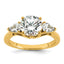 Round Lab-Grown Diamond Pear Three-Stone Engagement Ring in 14K Yellow Gold (2 1/2 ct. tw.), Size 7 - Sophia Jewelers