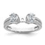 Oval Three-Stone Lab-Grown Diamond Engagement Ring in 14K White Gold (2 5/8 ct. tw.), Size 7 - Sophia Jewelers