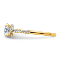 14k 1 1/4 carat Lab Grown Diamond VS+ F+ Round Complete Engagement Ring