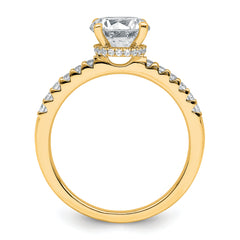 14k 1 3/4 carat Lab Grown Diamond VS+ F+ Round Complete Engagement Ring