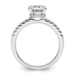 14k White Gold 1 3/4 carat Certified Lab Grown Diamond VS+ F+ Round Complete Engagement Ring
