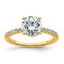 14k 2 1/4 carat Certified Lab Grown Diamond VS+ F+ Round Complete Engagement Ring