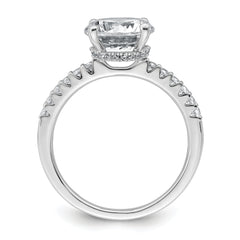 14k White Gold 2 3/4 carat Certified Lab Grown Diamond VS+ F+ Round Complete Engagement Ring
