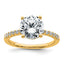 14k 2 3/4 carat Certified Lab Grown Diamond VS+ F+ Round Complete Engagement Ring - Sophia Jewelers