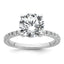 14k White Gold Certified Lab Grown Dia VS+ F+ Round Eng Ring
