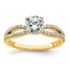 14k 1 1/4 carat Certified Lab Grown Diamond VS+ F+ Round Complete Engagement Ring