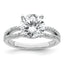 14k White Gold 2 3/4 carat Certified Lab Grown Diamond VS+ F+ Round Complete Engagement Ring