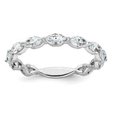 14k White Gold 1 1/5 carat Lab Grown Diamond VS+ F+ Complete Wedding Band