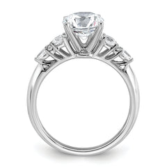 14k White Gold 1 3/4 carat Certified Lab Grown Diamond VS+ F+ Round Complete Engagement Ring