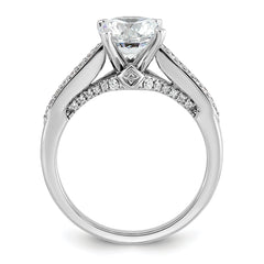 14k White Gold 1 3/4 carat Certified Lab Grown Diamond VS+ F+ Round Complete Engagement Ring
