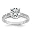 14k White Gold 1 3/4 carat Certified Lab Grown Diamond VS+ F+ Round Complete Engagement Ring