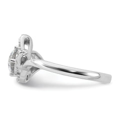 14k White Gold 7/8 carat Certified Lab Grown Diamond VS+ F+ Round Complete Engagement Ring