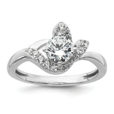 14k White Gold 7/8 carat Certified Lab Grown Diamond VS+ F+ Round Complete Engagement Ring