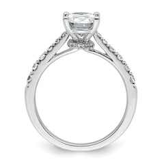 14k White Gold 2 carat Certified Lab Grown Diamond VS+ F+ Oval Complete Engagement Ring
