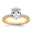 Oval Lab-Grown Diamond Engagement Ring in 14K Yellow Gold (2 ct. tw.), Size 7 - Sophia Jewelers