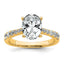 Oval Lab-Grown Diamond Engagement Ring in 14K Yellow Gold (2 1/2 ct. tw.), Size 7 - Sophia Jewelers