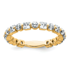 14k 1 5/8 carat Lab Grown Diamond VS+ F+ Complete Wedding Band