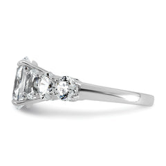 14k White Gold 3 7/8 carat Certified Lab Grown Diamond VS+ F+ Oval Complete Engagement Ring