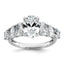 Certified Oval Lab-Grown Diamond Engagement Ring in 14K White Gold (3 7/8 ct. tw.), Size 7 - Sophia Jewelers