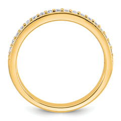 14k 1/5 carat Lab Grown Diamond VS+ F+ Complete Wedding Band