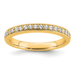 14k 1/5 carat Lab Grown Diamond VS+ F+ Complete Wedding Band