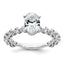 14k White Gold 2 5/8 carat Certified Lab Grown Diamond VS+ F+ Oval Complete Engagement Ring