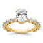 Oval Lab-Grown Diamond Engagement Ring in 14K Yellow Gold (2 5/8 ct. tw.), Size 7 - Sophia Jewelers