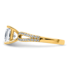 14k 2 carat Lab Grown Diamond VS+ F+ Princess Complete Engagement Ring