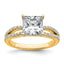 Princess Lab-Grown Diamond Engagement Ring in 14K Yellow Gold (2 1/4 ct. tw.), Size 7 - Sophia Jewelers
