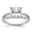 Certified Pave Princess Lab-Grown Diamond Engagement Ring in 14K White Gold (2 1/2 ct. tw.), Size 7 - Sophia Jewelers