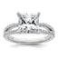14k White Gold 2 3/4 carat Certified Lab Grown Diamond VS+ F+ Princess Complete Engagement Ring - Sophia Jewelers
