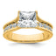 Bypass Princess Lab-Grown Diamond Engagement Ring in 14K Yellow Gold (2 1/2 ct. tw.), Size 7 - Sophia Jewelers