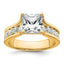Princess Lab-Grown Diamond Engagement Ring in 14K Yellow Gold (3 1/6 ct. tw.), Size 7 - Sophia Jewelers