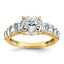14k 3 3/8 carat Lab Grown Diamond VS+ F+ Cushion Complete Engagement Ring
